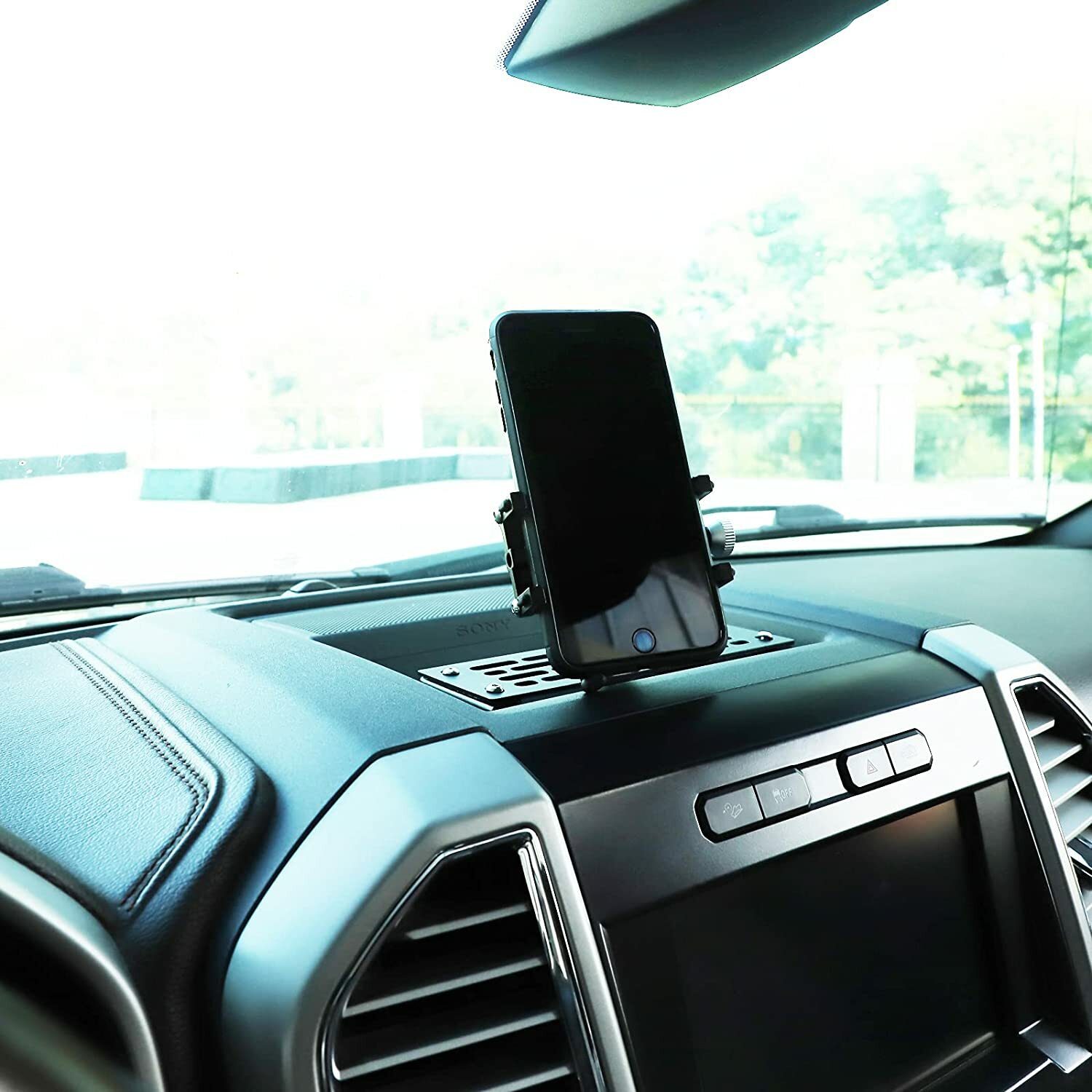Car Center Console Dashboard Storage Box Phone Holder Bracket for F150 2015-2020