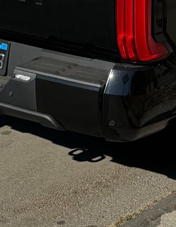 2023 Toyota Tundra Limited Rear Bumper Cover Satin Chrome Wrap In Gloss Black