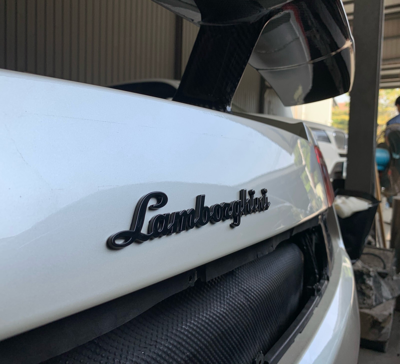 Lamborghini Huracan Gallardo Rear Script Emblem Matte Black 400853742B NEW