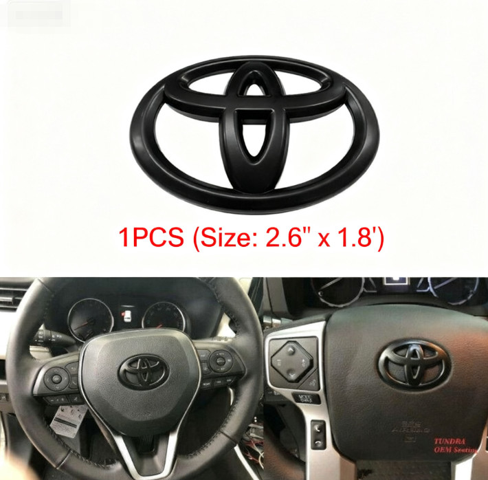 1Set 3D Steering Wheel Overlay Fit Tacoma Tundra Corolla Highlander Camry Black�