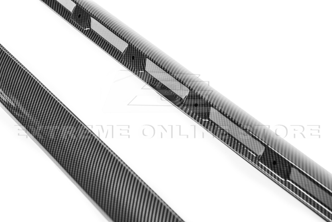 ZR1 Style Hydro-Dipped Carbon Fiber Side Skirts Panel For 05-13 Corvette C6 Base