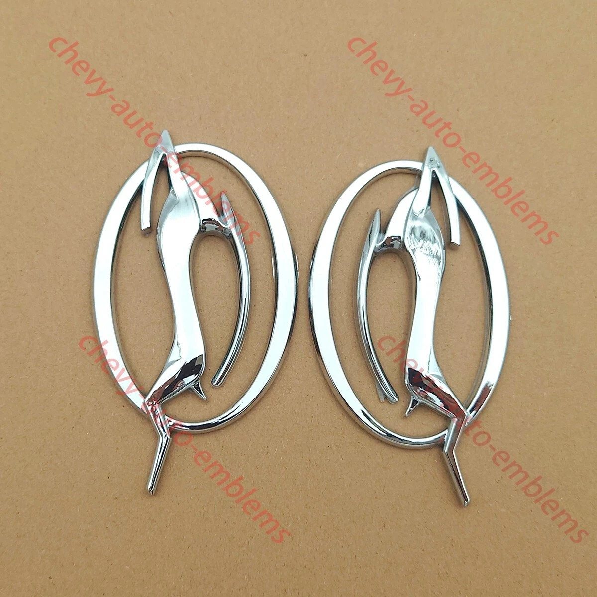 2x Silver fit for Impala Flying Left Right Side Pillar Emblem Nameplate 10253595