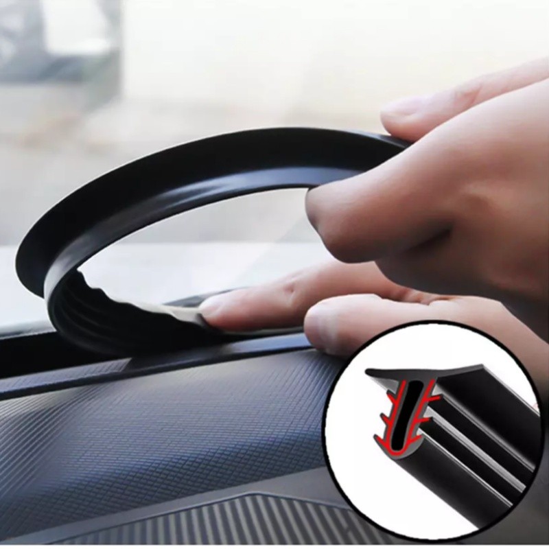1.6M Car Dashboard Windshield Gap Filler Push Seal Strip Rubber Noise Insulation