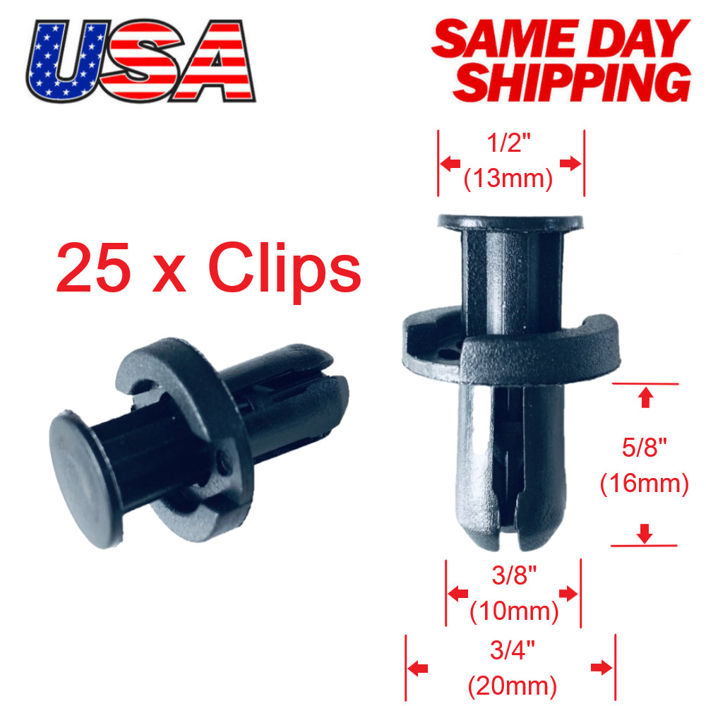 🔥Set of 25 x Bumper Clip Push Type Trim Retainer Clips 91503-SZ5-003 for Honda