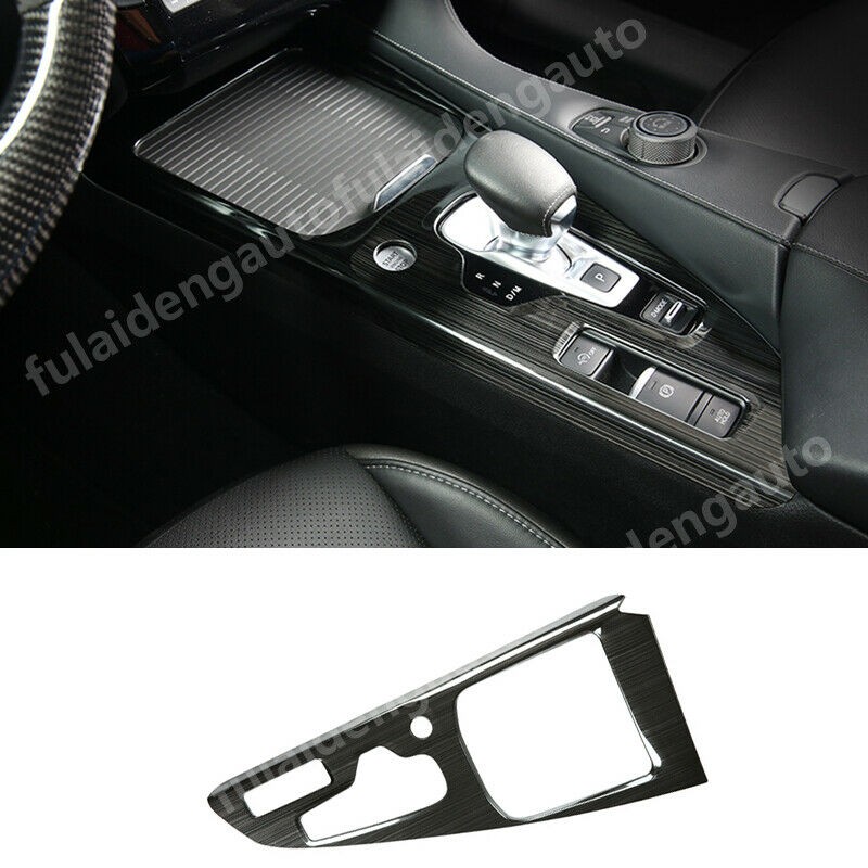 Fit For Infiniti QX50 19-25 Black steel Interior Gear Shift Box Panel Cover Trim