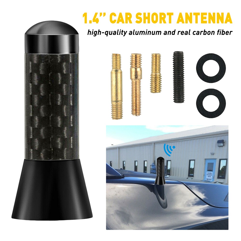 1-10X 1.4″ Short Carbon Black Antenna Mast Radio for Chevy Trailblazer 2021-2026