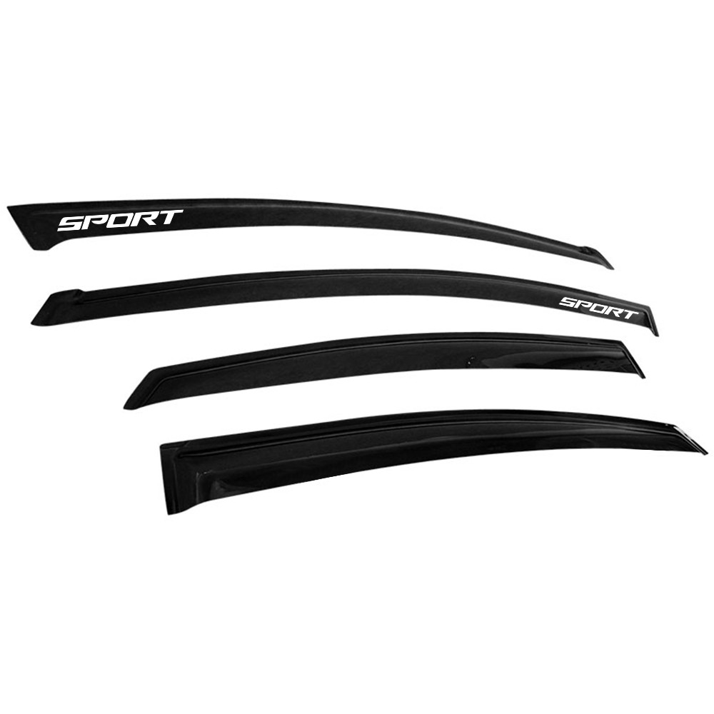For 11-14 Hyundai Sonata Slim Style Window Visors Smoke Guard Shade w/ emblem