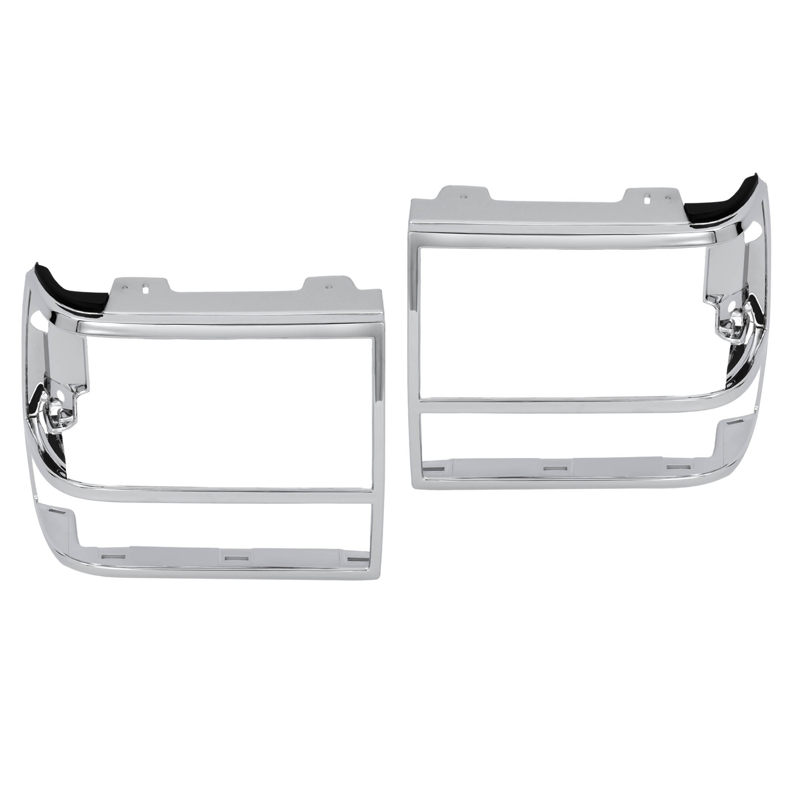 2PCS Silvery Headlight Bezel Door For Ford Ranger Bronco Explorer 1989-1994