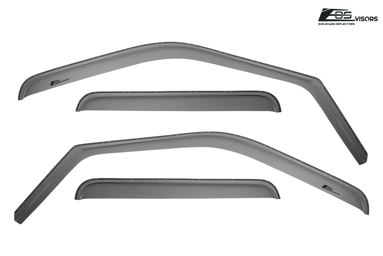 EOS Visors For 09-16 Ford F250 F350 F450 F550 Crew Cab IN-CHANNEL Rain Guards