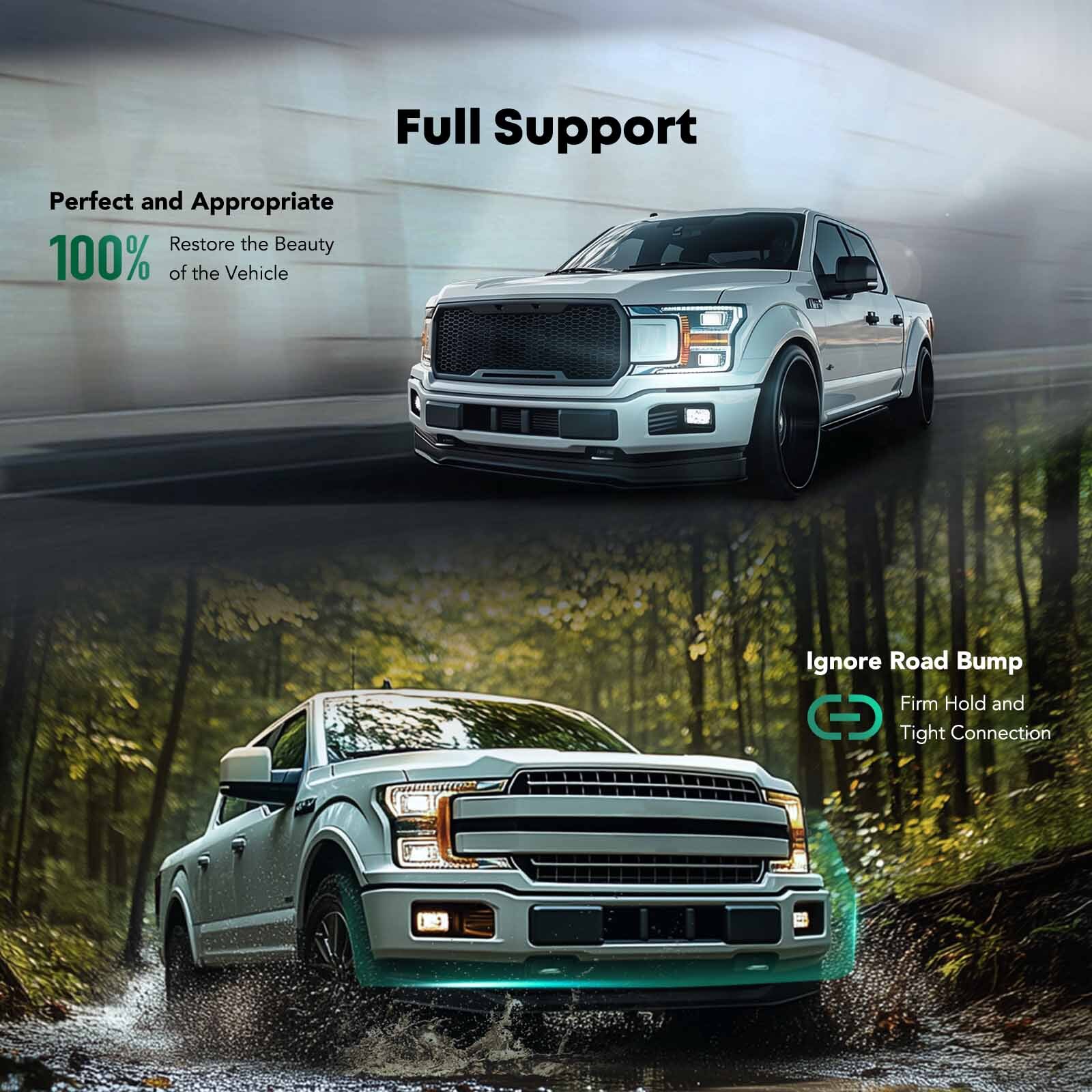 Front Left+Right Plastic Tow Hook Bezel For 2020-22 Ford F-250 F-350 Super Duty