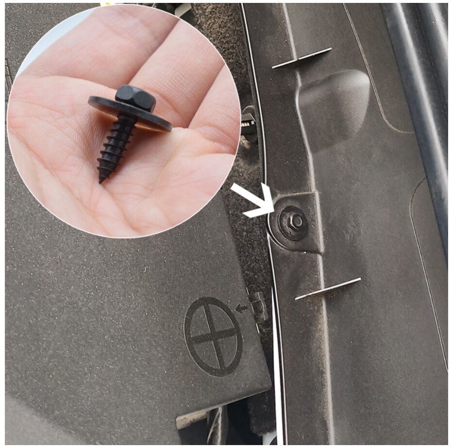 (50 Pcs) Car Body Fender Metal Screws Bumper Retainer Clips Bolts 7.8mm Hex Head
