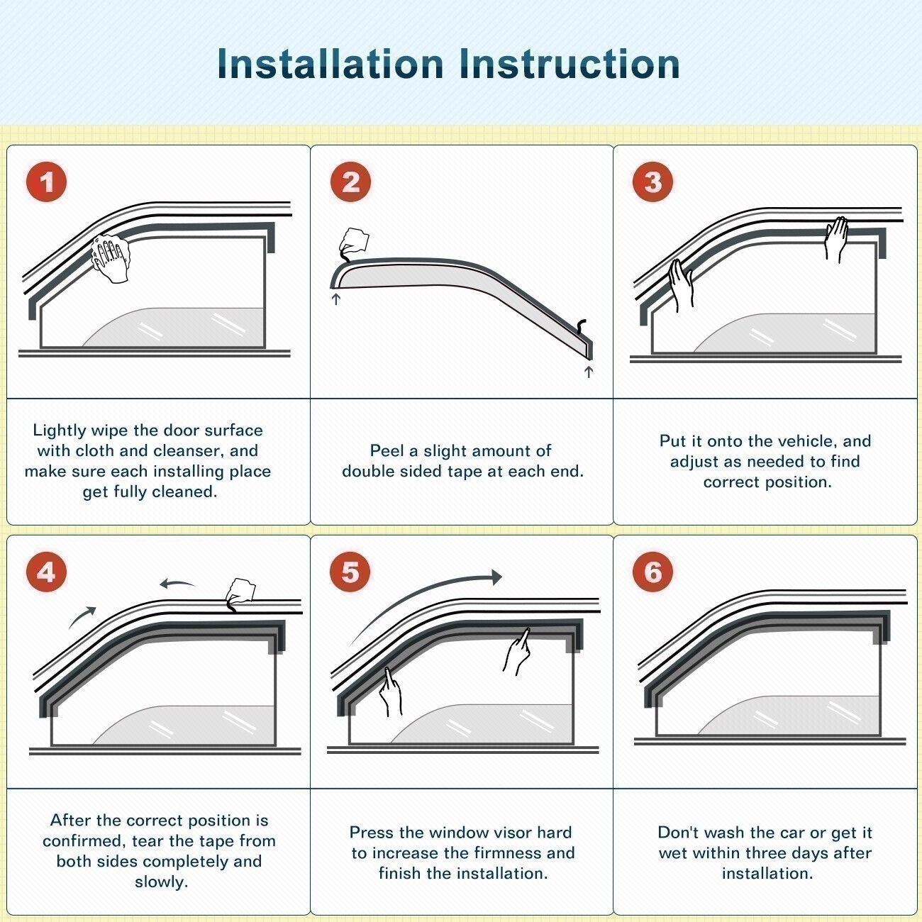 For Ford Focus 2012-2018 In-Channel Window Visors Vent Sun Rain –US