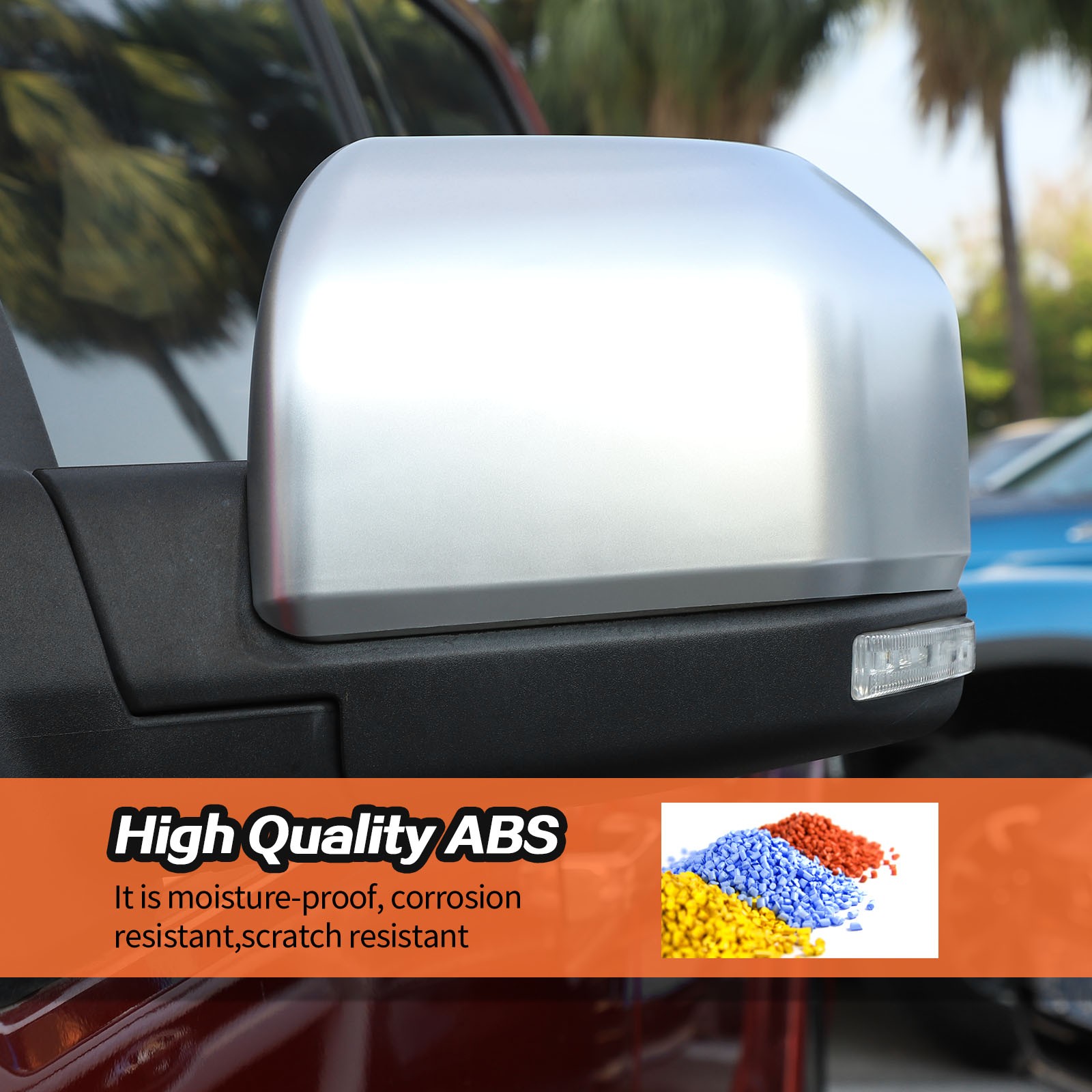 For 2015-2020 Ford F150 Truck Replacement Mirror Covers Cap Painted SILVER