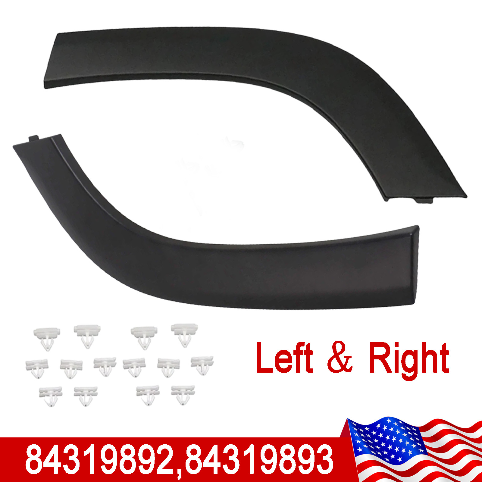 2Pcs Rear Left＆Right Side Wheel Opening Molding Fit For GMC Terrain 2018-2024