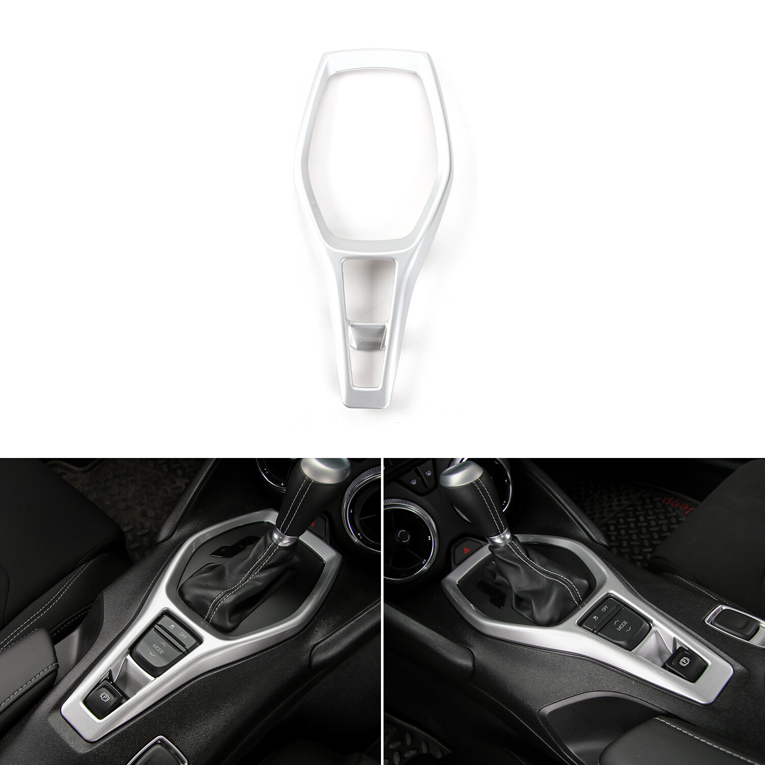 Car Gear Shift Panel Cover Trim Frame for Chevrolet Camaro 2017-2023 Sliver