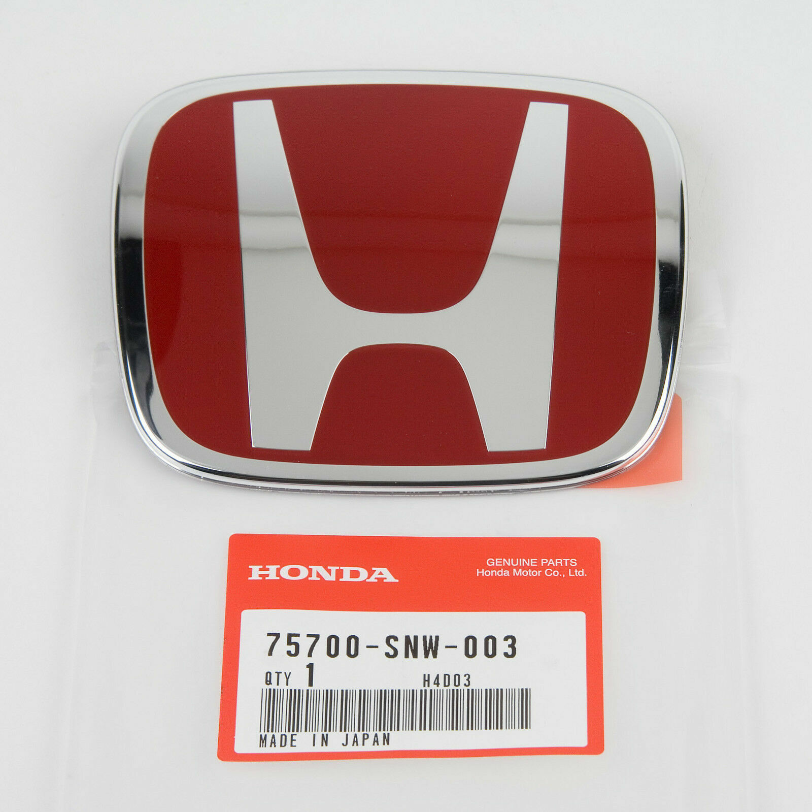 GENUINE STYLE 3PCS FRONT REAR STEERING RED EMBLEM BADGE 11TH GEN CIVIC 2022+