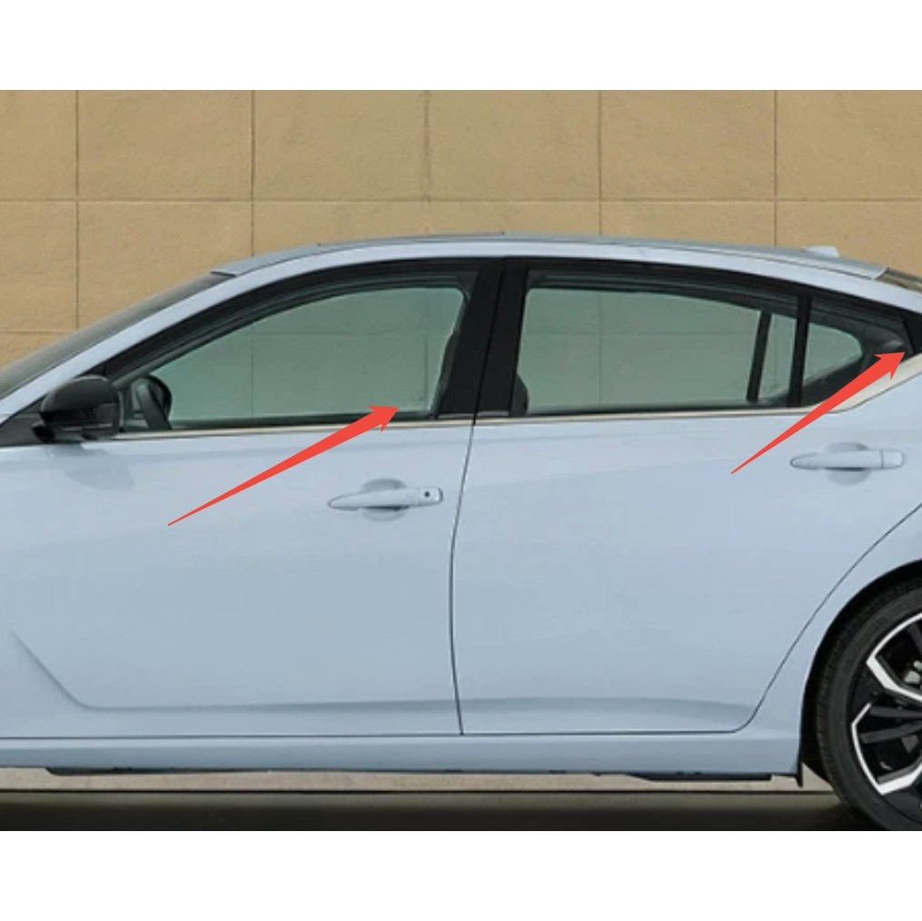 10PCS For 2019-2025 Nissan Altima Black Steel Car Window Molding Strip Trim
