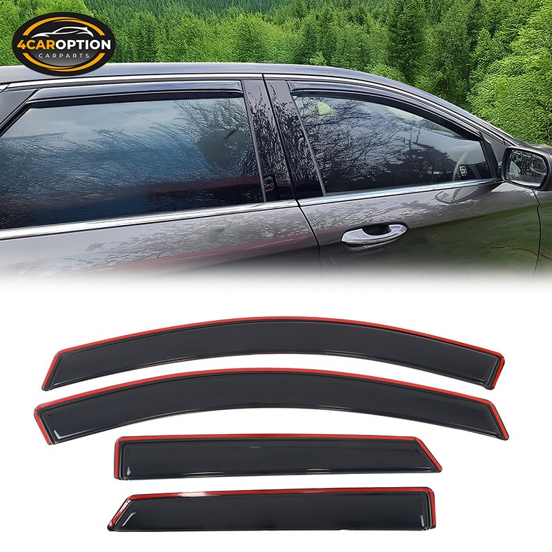 In-Channel Window Visors Fits 15-24 Ford Edge Rain Sun Guard Deflector
