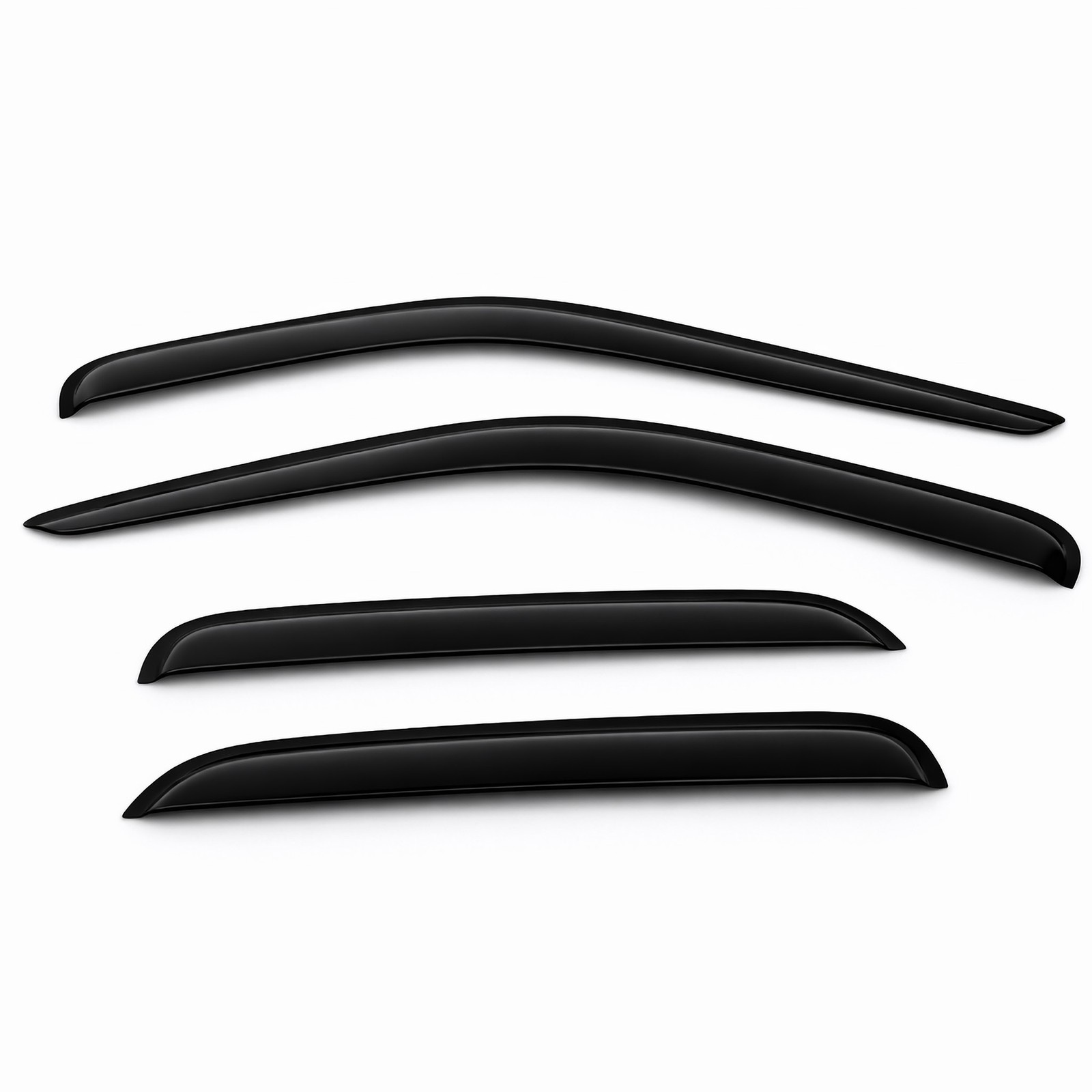 4pcs Rain Guard Vent Visor Sun shade Tape on For Kia Forte Sedan 2017-2018 Smoke