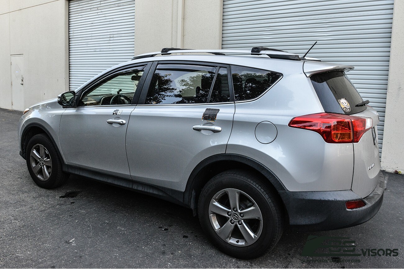 For 13-18 Toyota Rav4 In-Channel SMOKE TINTED Window Visors Rain Guard Deflector