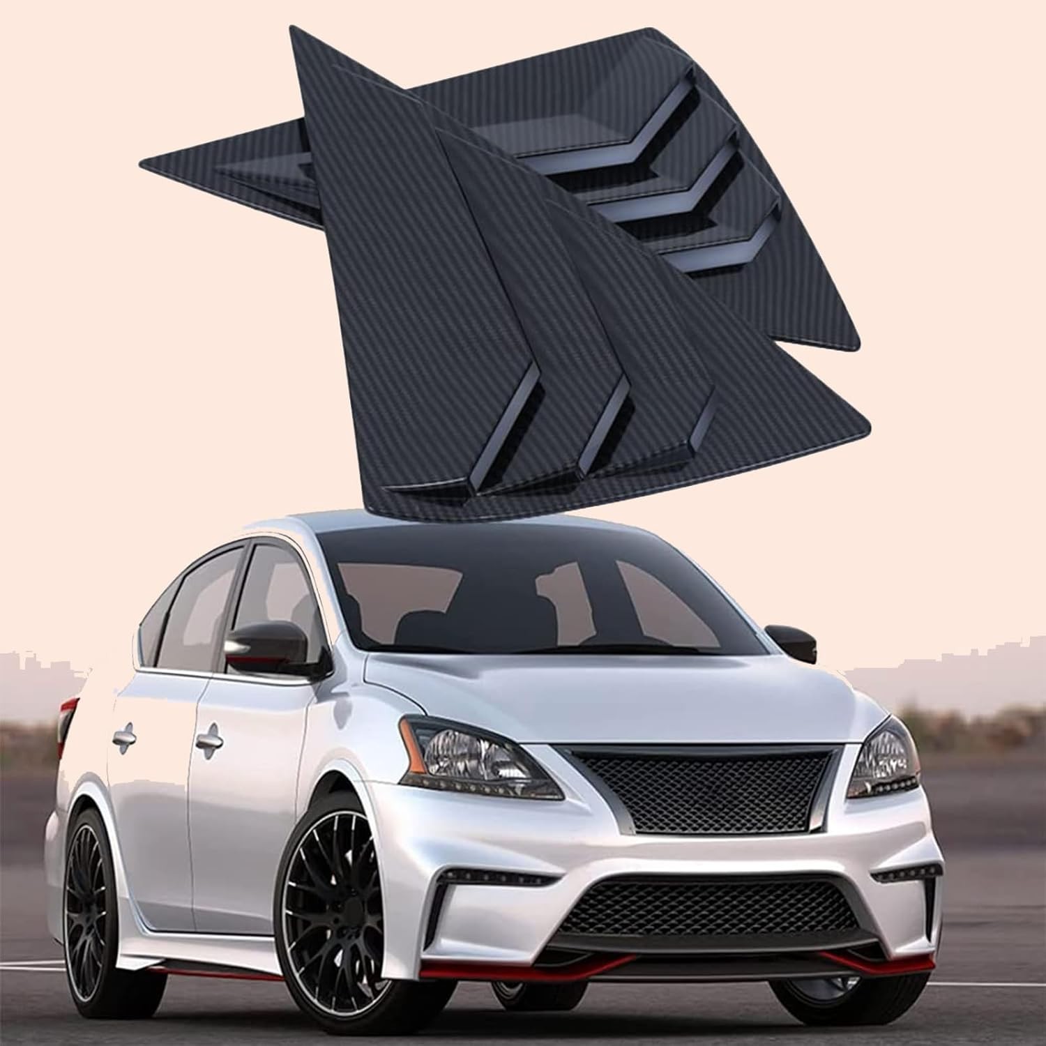 Custom Fit Rear Side Window Louvers for Sentra 2012-2019 – Enhance Your Ride!