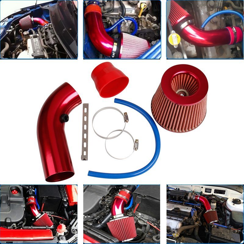 Cold Air Intake Filter Induction Kit Pipe Power Flow Hose System Car Auto Part