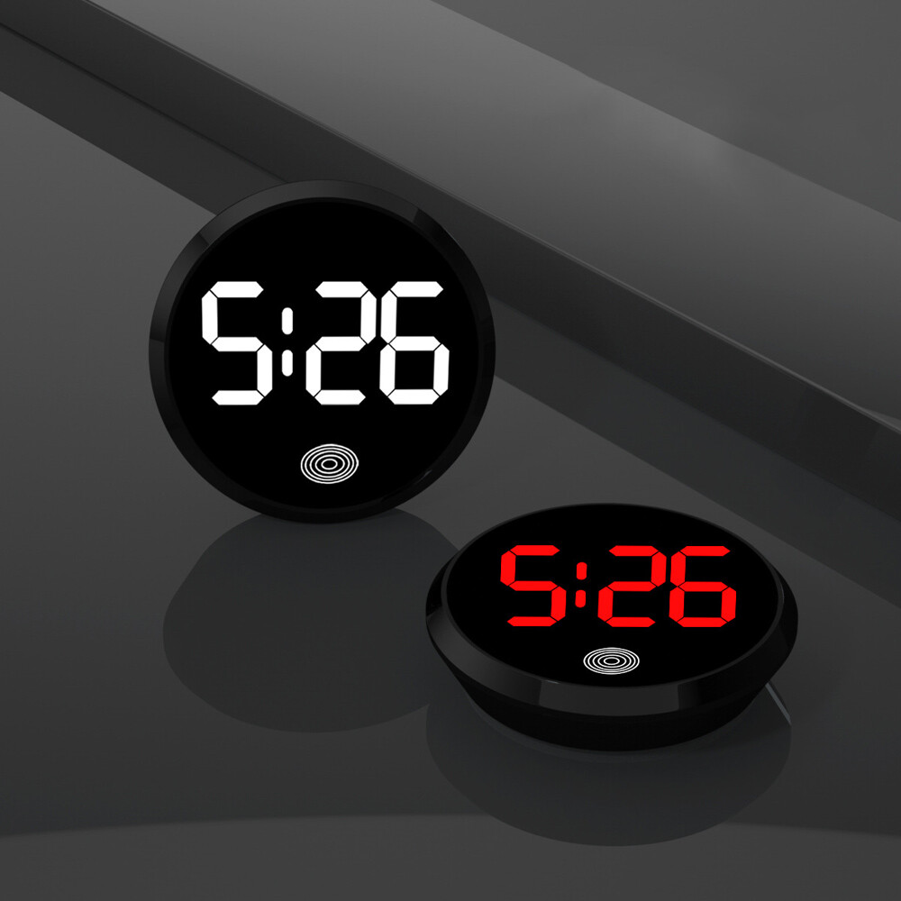 Multicolor LED Digital Clock Auto Dash Air Vent Stick-On Clock Car Accessories