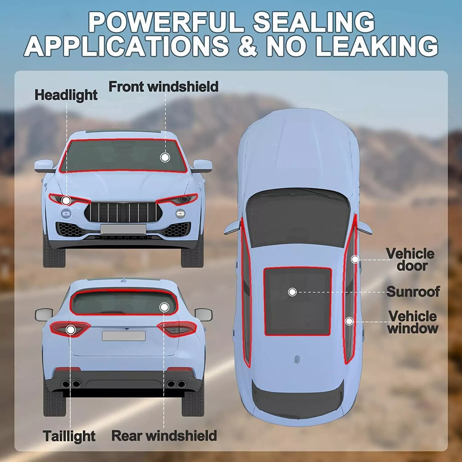 High Quality For Lens Windshield Headlight Lens Cover Sealing Glue Sealant