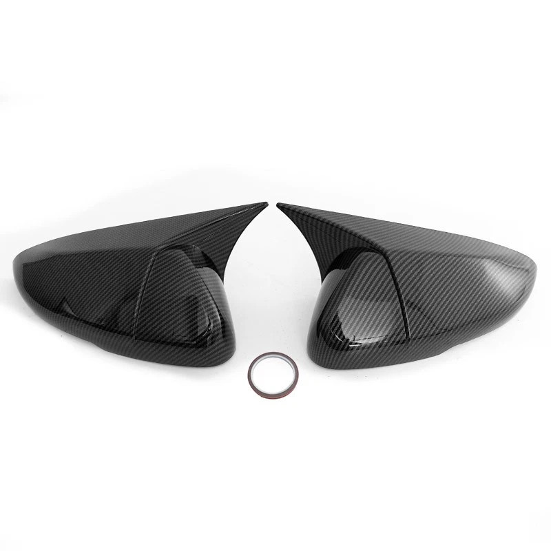 2X For Honda Accord 2018-2022 Carbon Fiber Side Door Mirror Cover Cap Horn Style