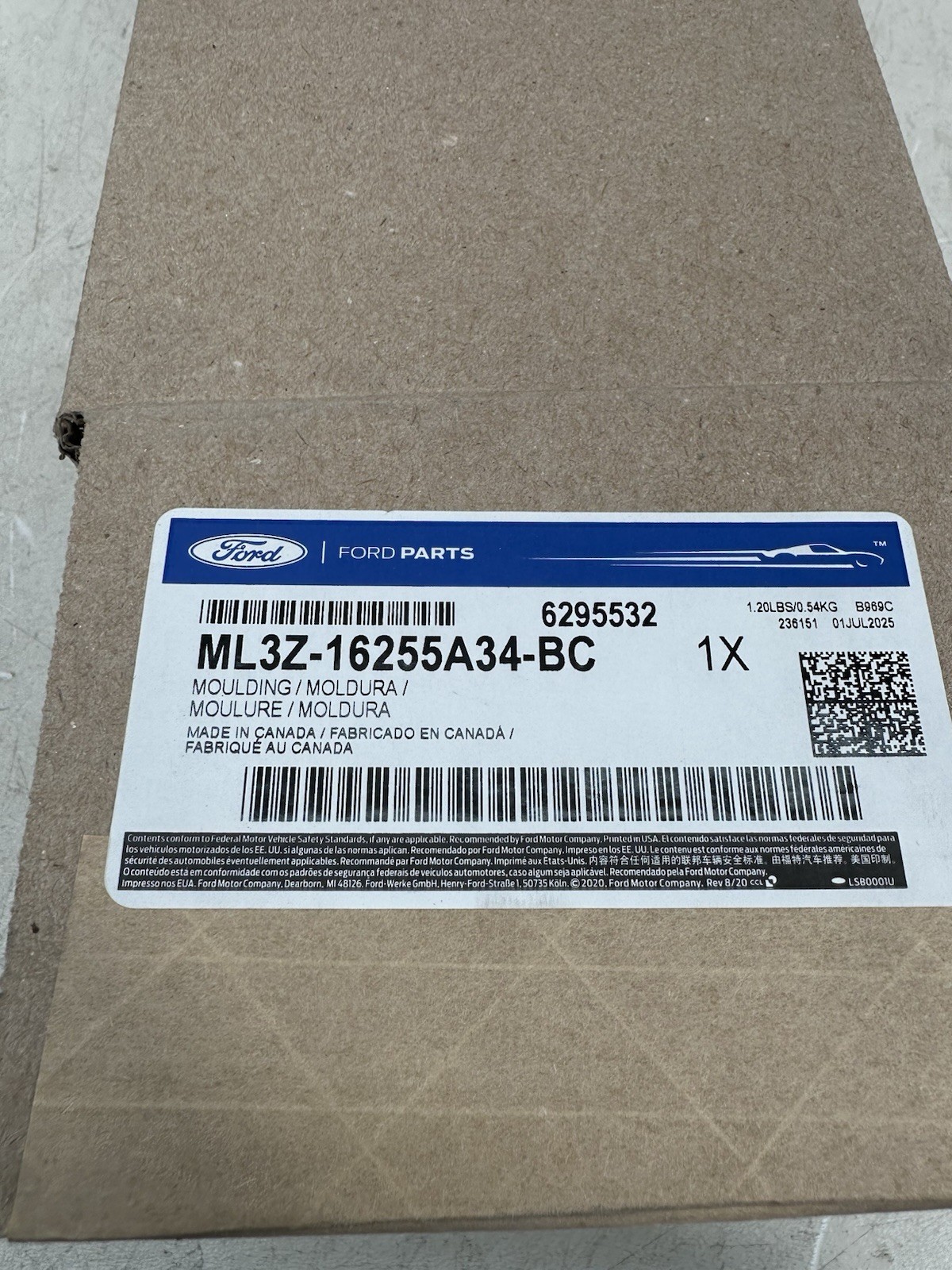 2015-2025 Ford Various Models Rear Right Door Applique New OEM ML3Z-16255A34-BC
