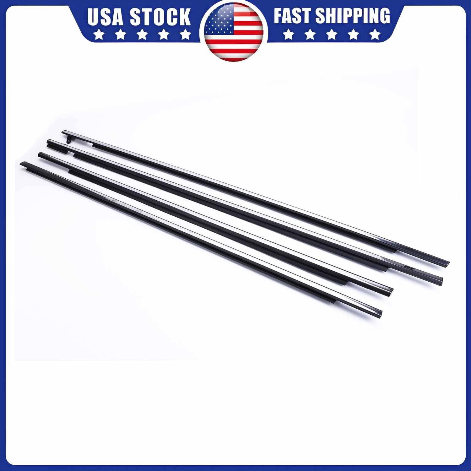 4 front left rear right Rubber Door Weatherstrips For Toyota Venza 2009-2016