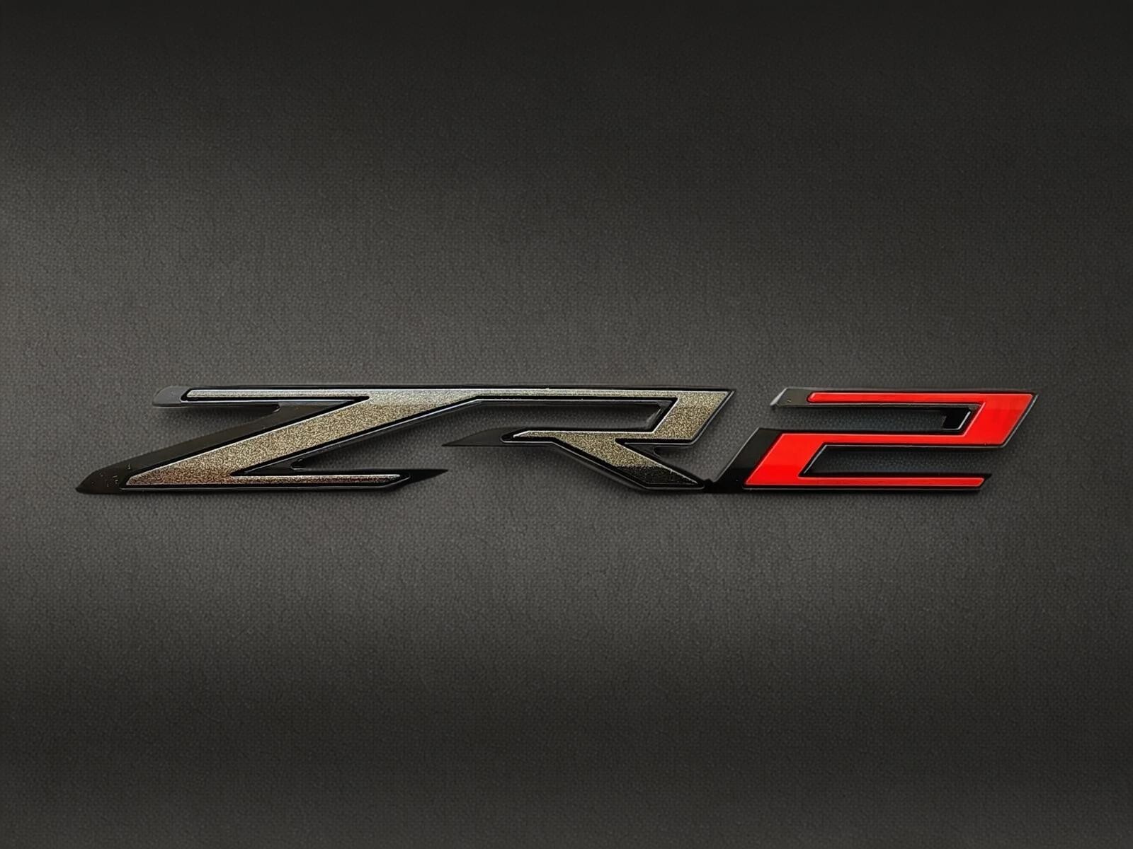 1PC Matte Black Red Rear Tailgate ZR2 Emblem Badge 2019+ Chevrolet Colorado
