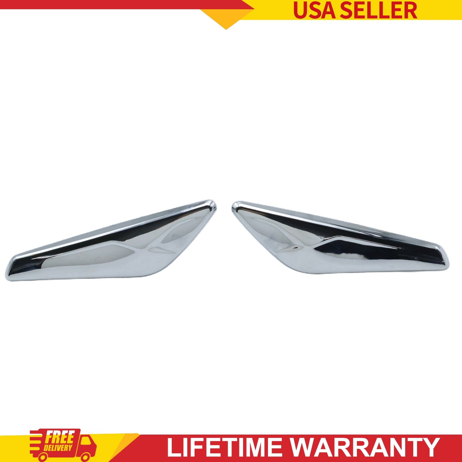 Left & Right Side Fender Chrome Emblem Moulding For BMW X3 F25 X4 F26 15-17