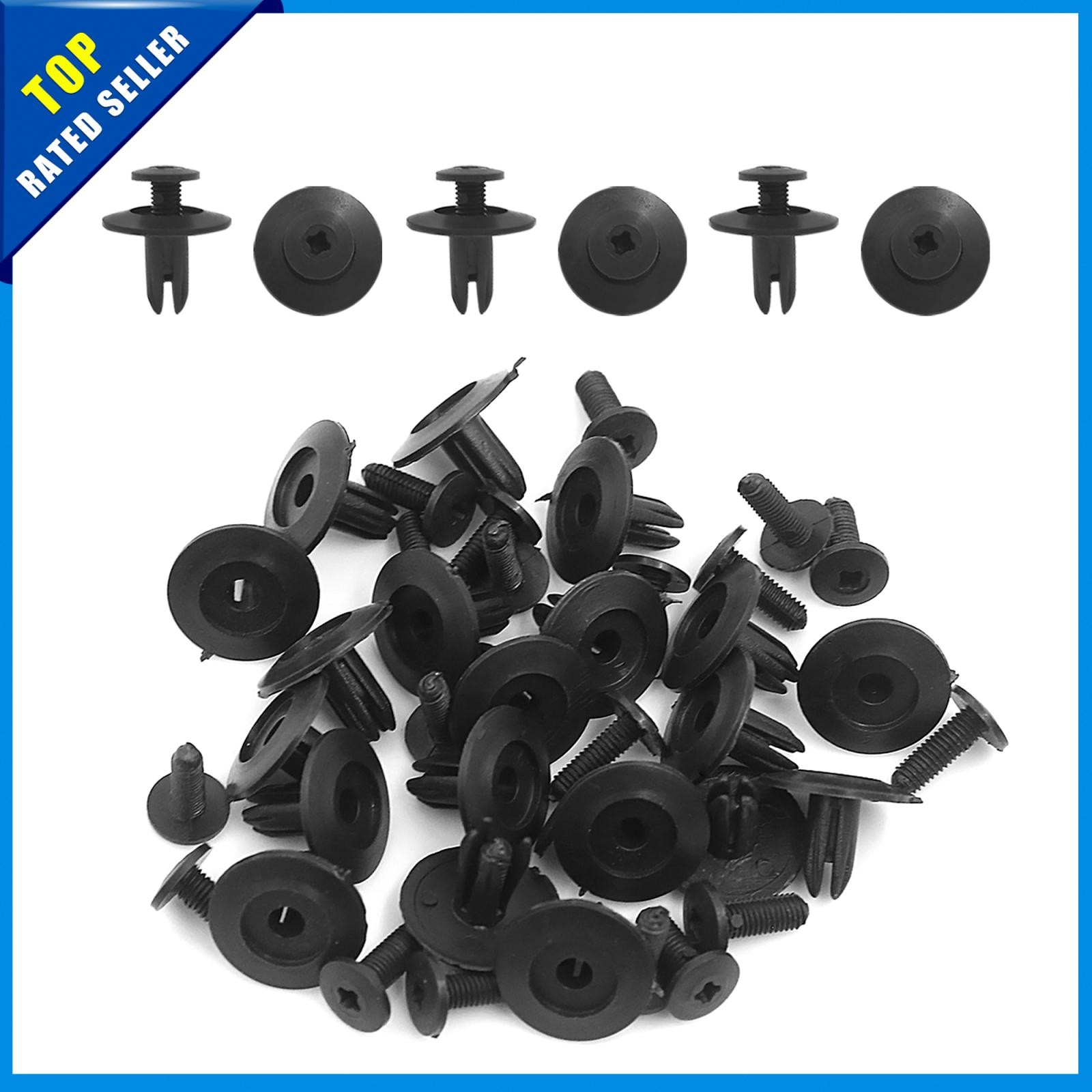 Universal Plastic Rivets Expansion Screws Fastener Bumper Clips 6mm Pacl of 20