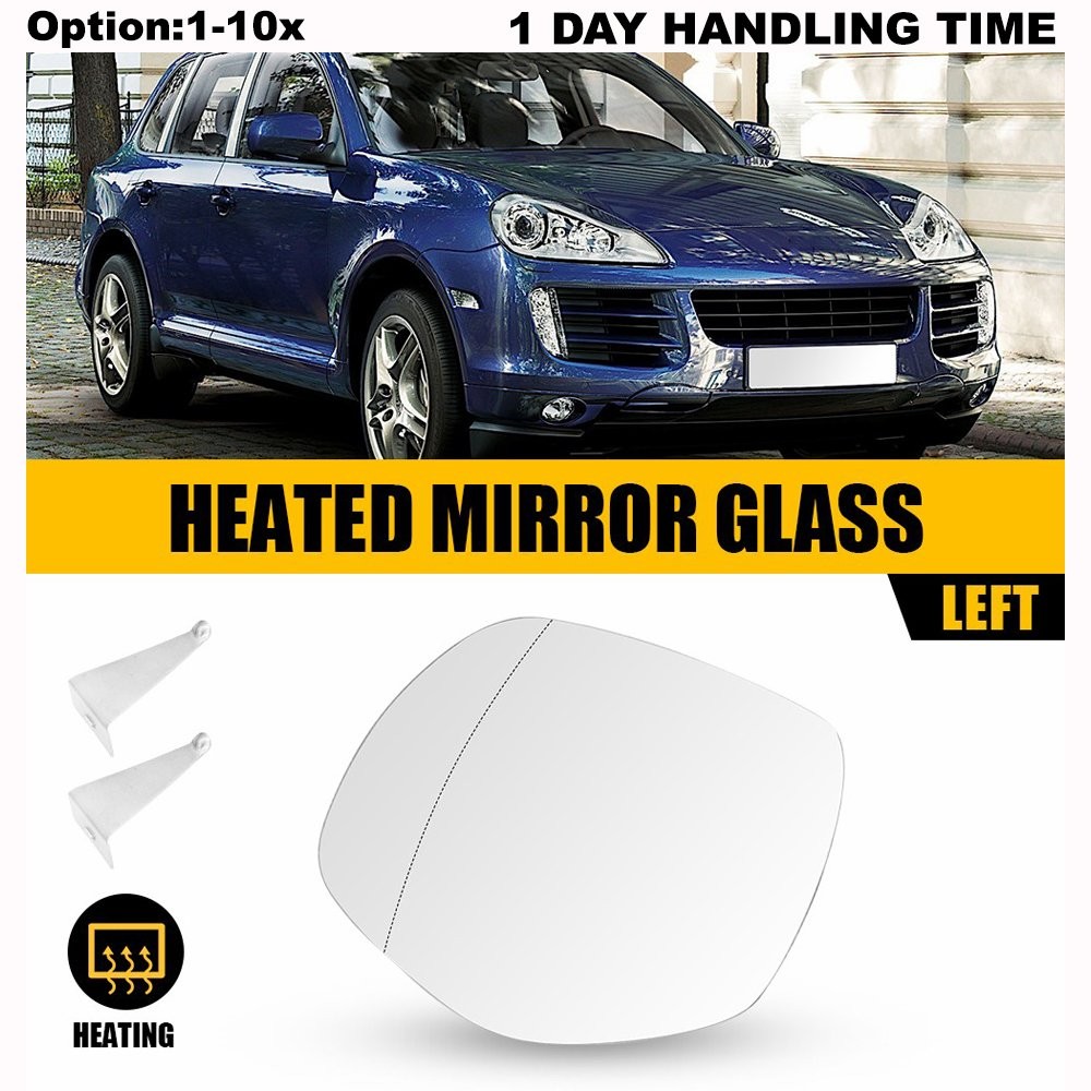 Driver Left Mirror Side Glass w/Plate for Porsche Cayenne 2008-2010 95573103804