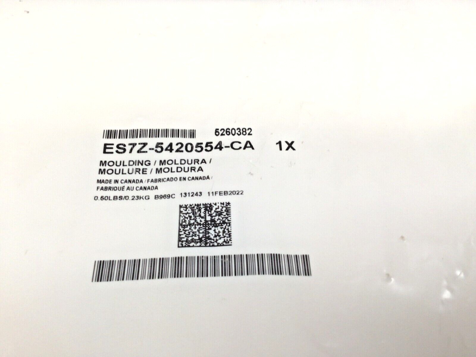 2014-2020 Ford Fusion RH Passenger side Pillar Moulding new OEM ES7Z-5420554-CA