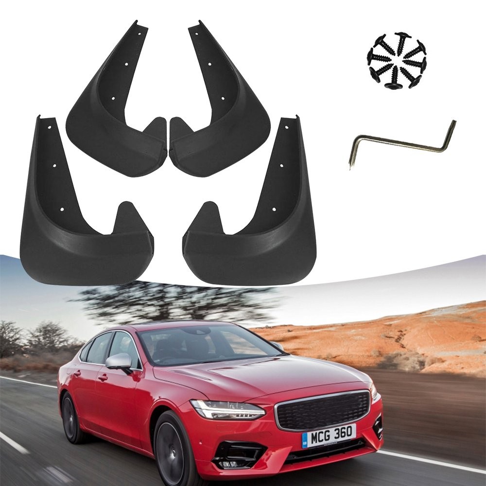 4 pc Universal Car Mud Splash Flaps Guards for Front or Rear (Hardware Included)