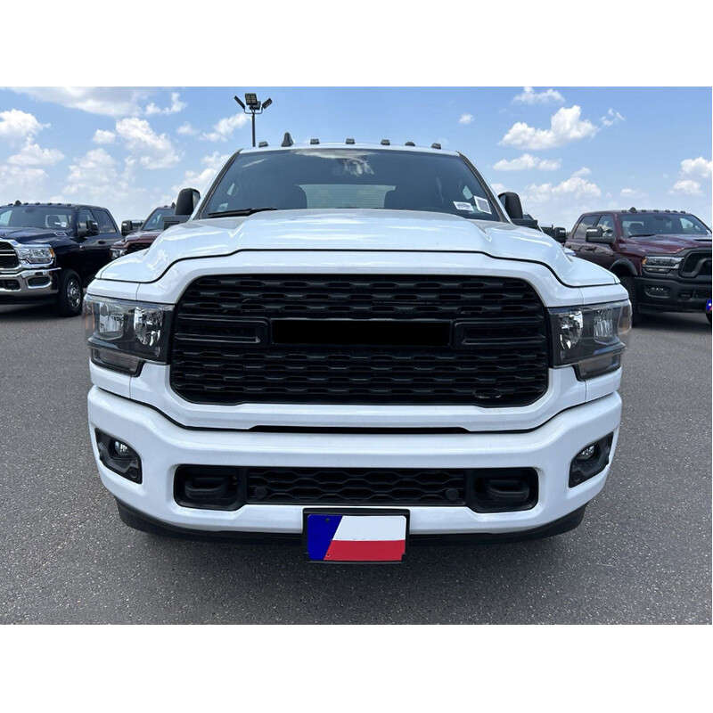 For 2019-2024 Ram 2500 3500 Bright White Front Upper+Lower Grille Molding Trim