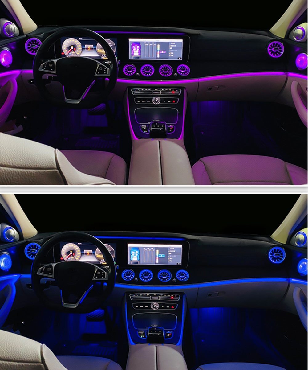 For Mercedes Benz E Class W213 64 Colors Front Rear Air Vent LED Ambient Light