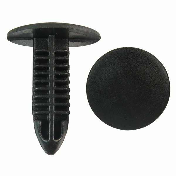 100 Auto Fastener Trim Retainer Moulding Clip 6.6mm Hole,18mm Stm Lgth,20mm Head