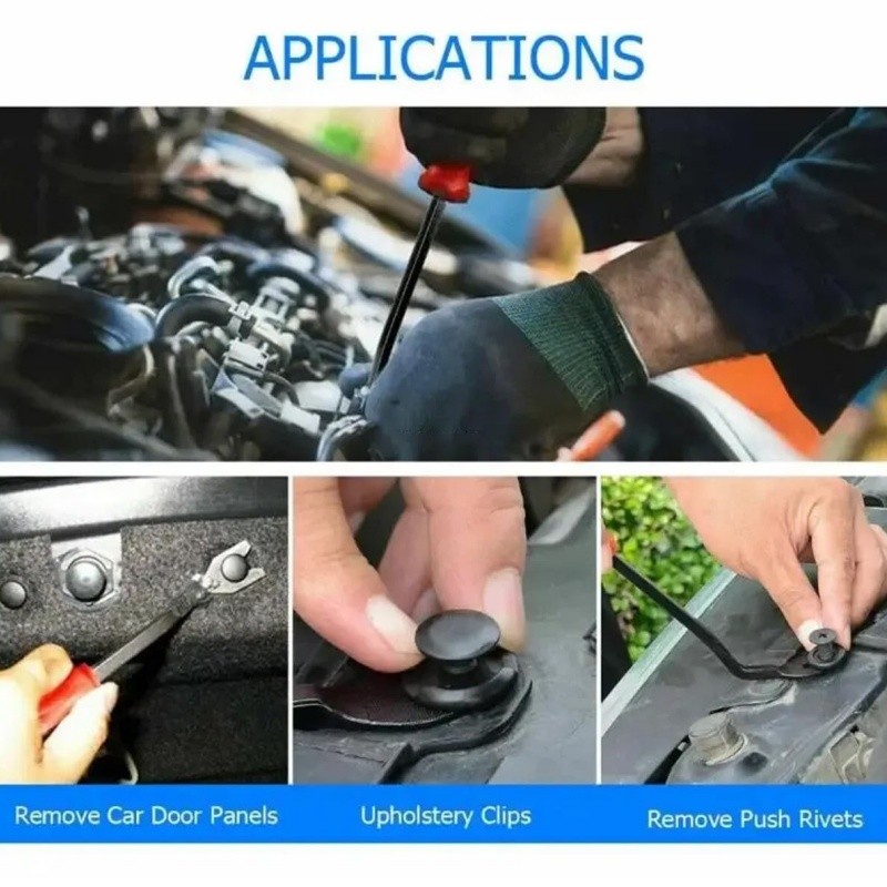 100pcs Car Push Pin Rivet Bumper Fender Liner Door Panel Retainer Clips Fastener