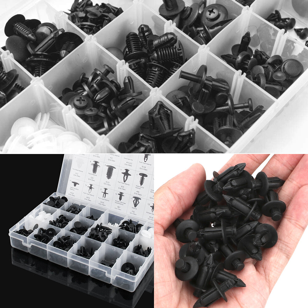 415pcs Body Pin Push Plastic Clips Fender Fasteners Bumper Rivet Screwdriver