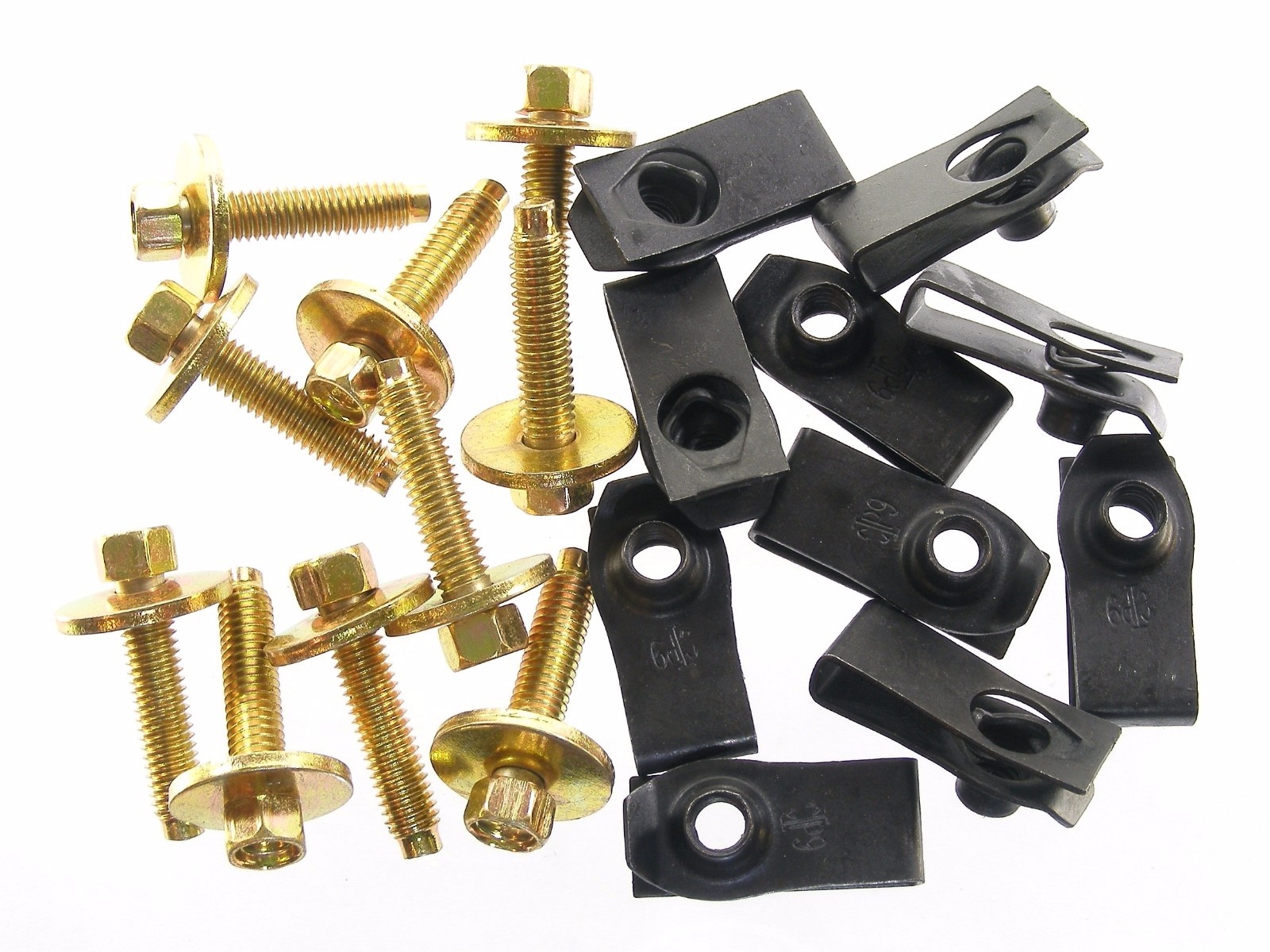 GM Truck Body Bolts & U-nut Clips- M6-1.0 x 28mm- 8mm Hex- 20pcs (10ea)- #139