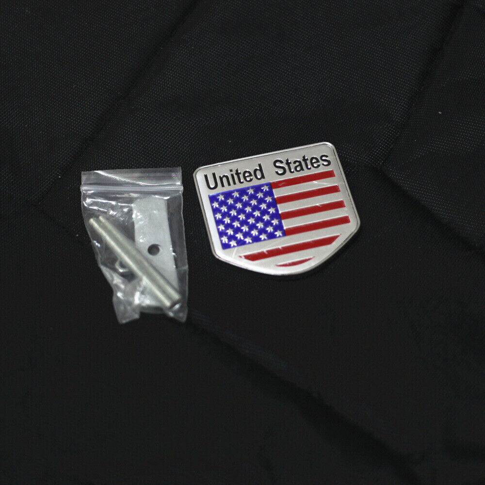 1PC Big United States Metal Grille Emblem Badge Car Motors Engine 3D America USA