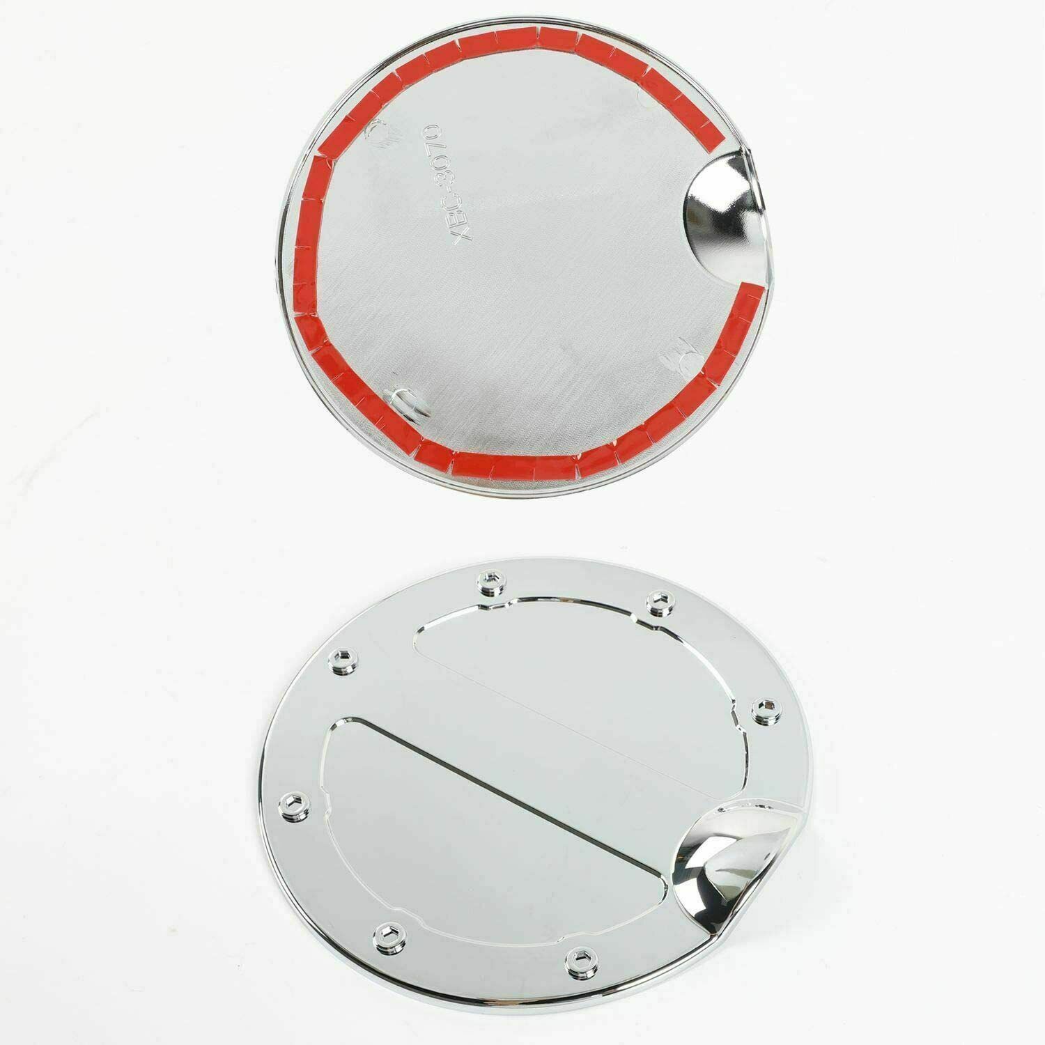 For F150 Gas Tank Cap Fuel Filler Door Cover for 2009-2014 Ford F150 ABS Chrome