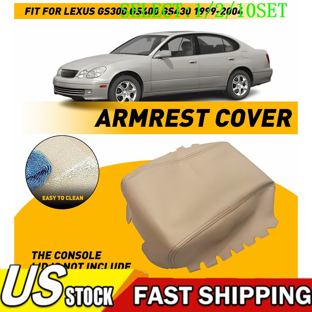 Microfiber Leather Console Armrest Cover For 98-05 Lexus GS300 GS400 GS430 1~10X
