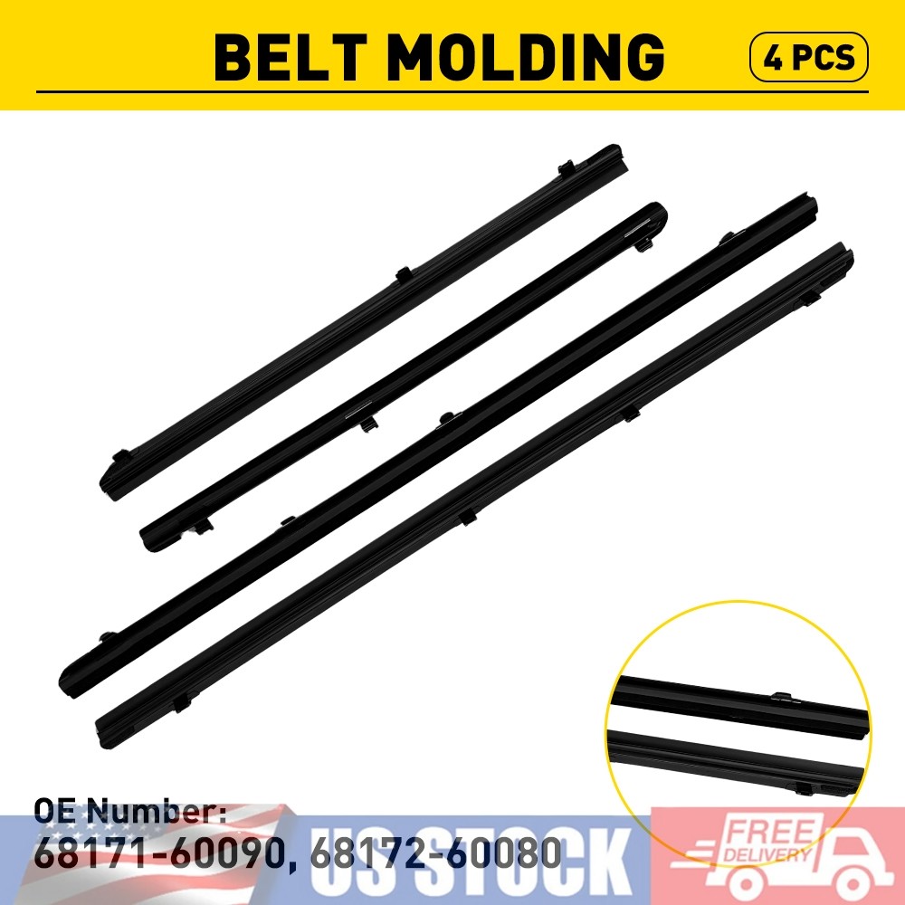 Inner Front & Rear Door Weatherstrip Set of 4 For Toyota 10-24 4Runner GX460