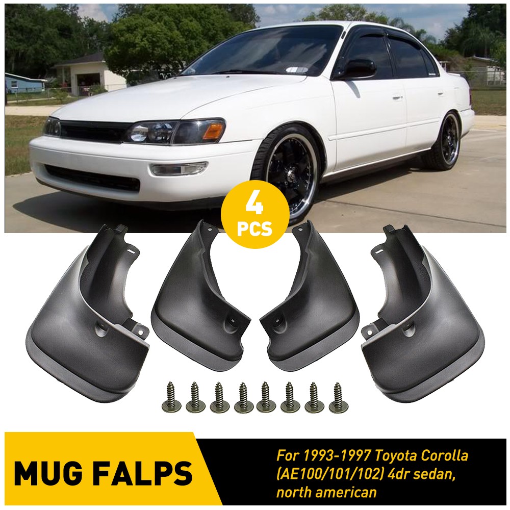 For Toyota Corolla E100 AE100 LH Sedan RH 1993-1997 4pcs Splash Guards Mud Flaps