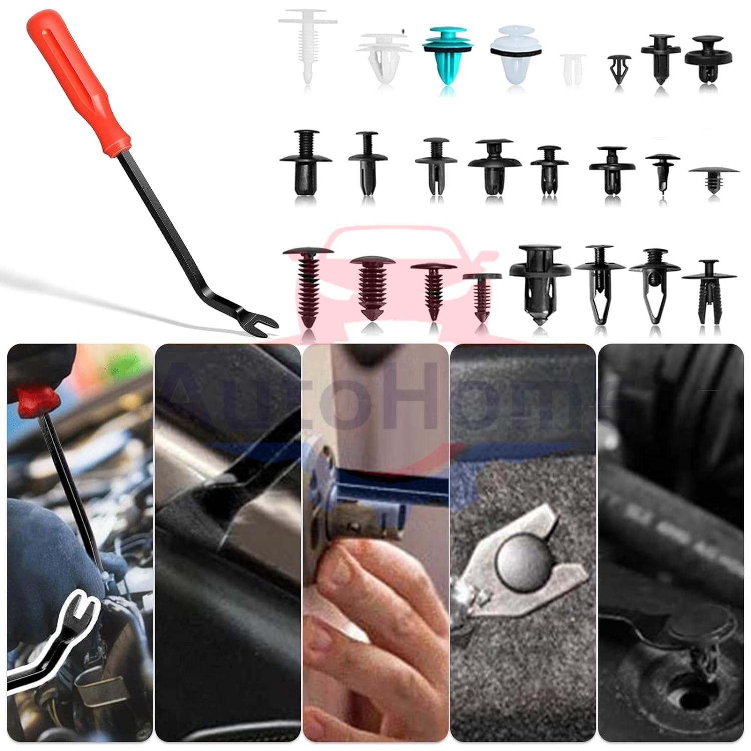 1101PCS Car Retainer Clips Auto Fasteners Push Trim Clips Pin Rivet Bumper Kit