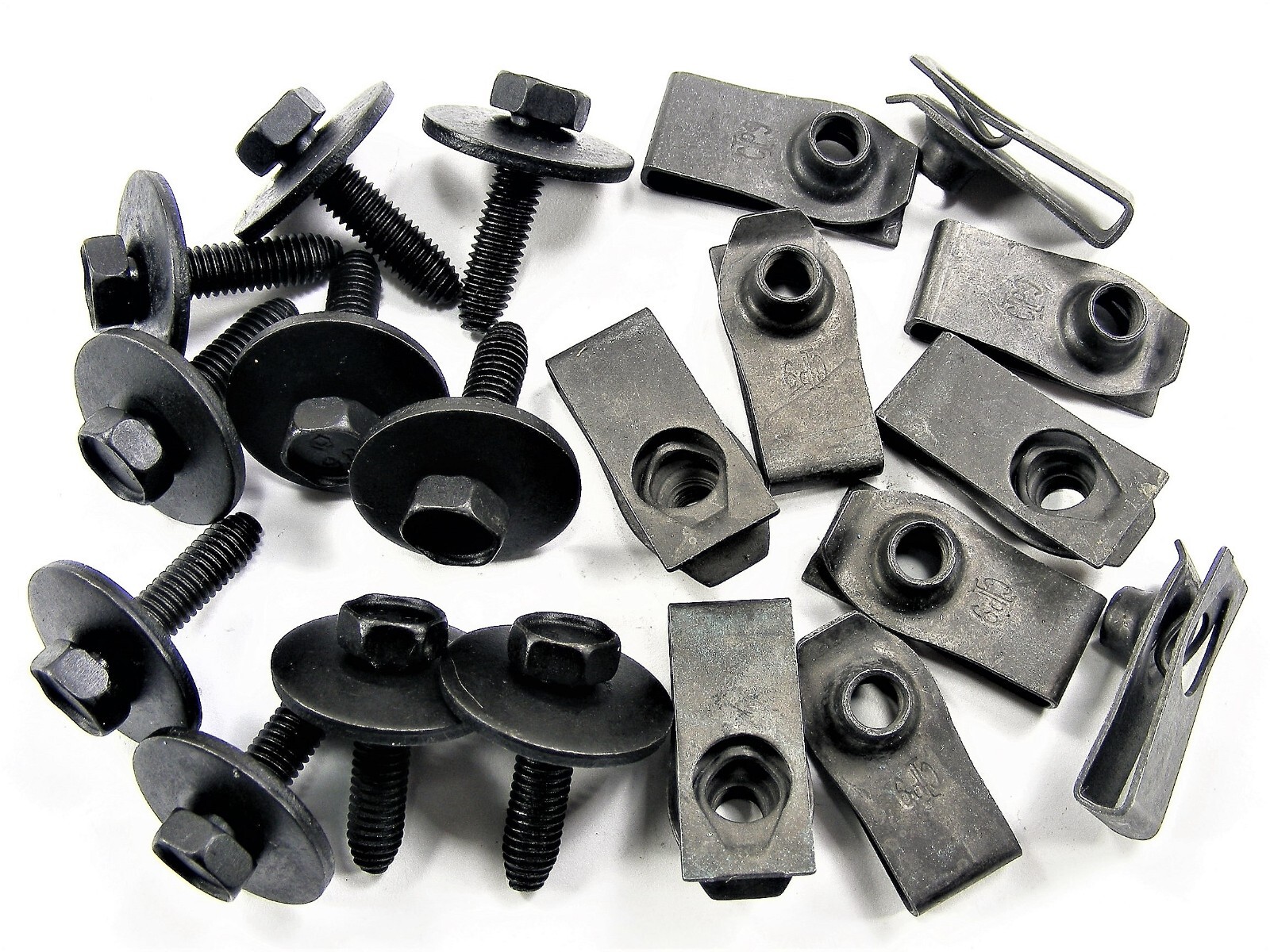 Dodge Truck Body Bolts & U-nut Clips- M6-1.0 x 25mm- 10mm Hex- 20pcs (10ea) #147
